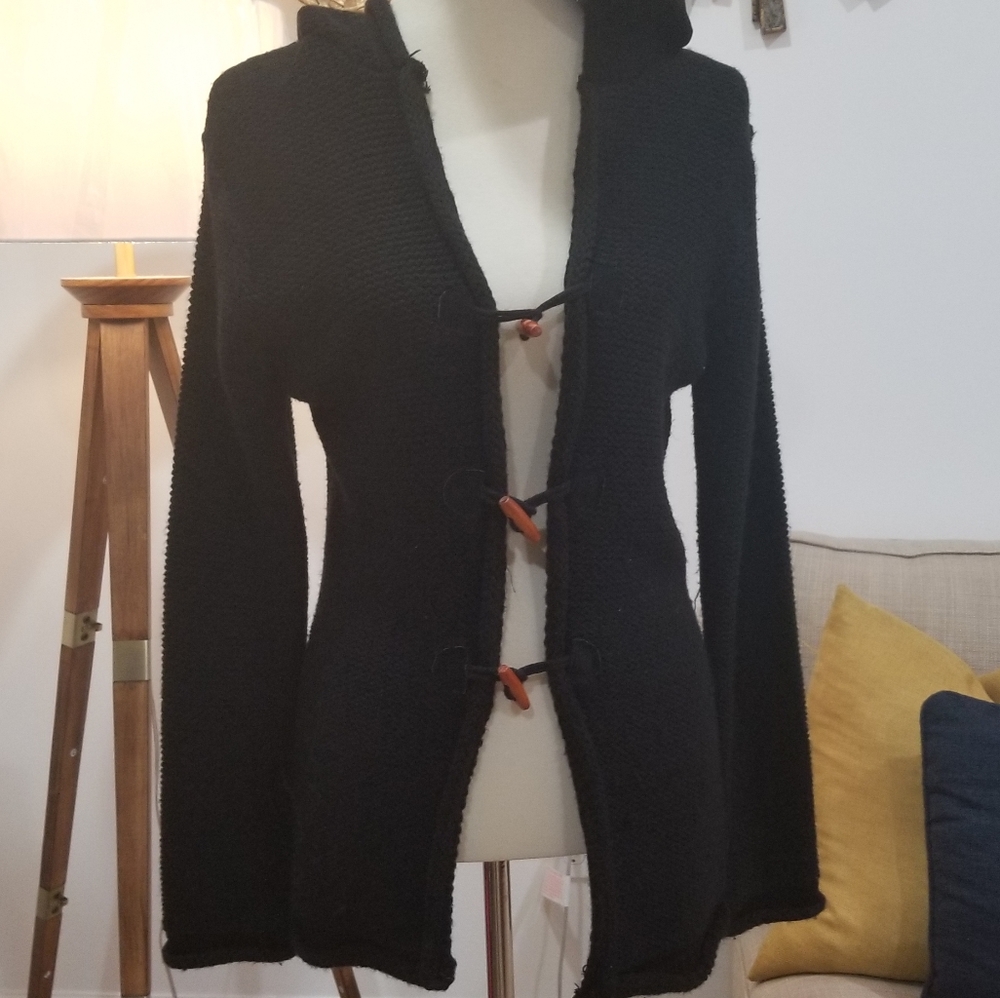 Sweater Hooded Cardigan